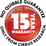 15 Year Warranty from Cirrus Research