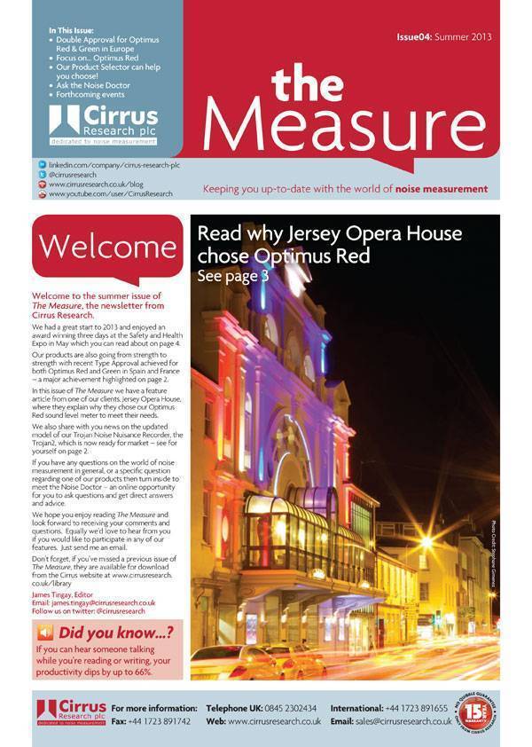 The Measure Newsletter Issue 4 Summer 2013