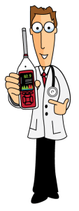 The Noise Doctor with an Optimus Sound Level Meter